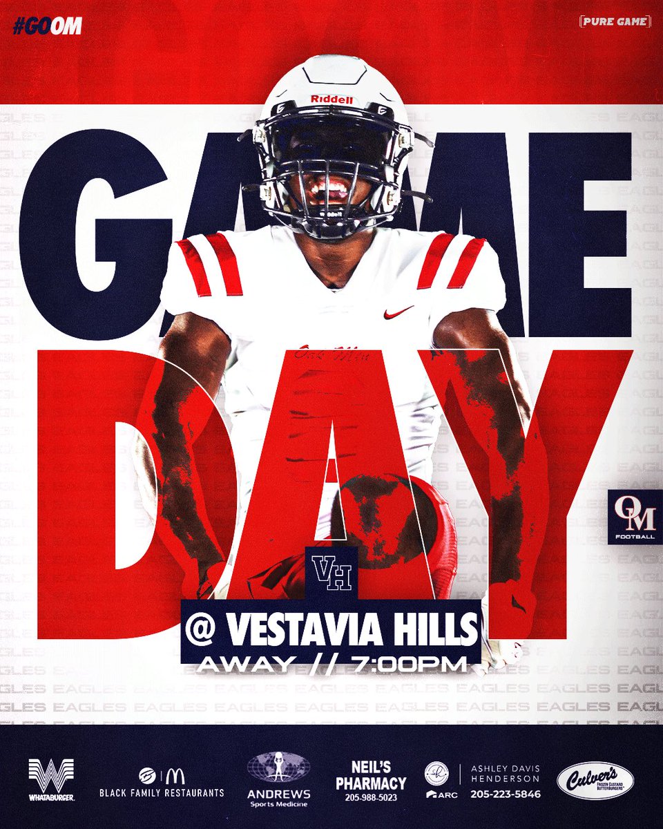 FootballOMHS's tweet image. It’s gameday!!! Can’t wait to see Eagle Nation show up like y’all always do. Go Eagles! #goom #oneunit 👏🏻👏🏻 #allin 🦅⛰️🦅