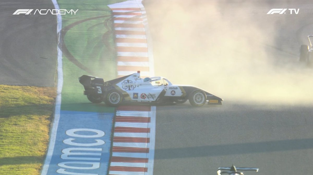 FastestPitLive's tweet image. Maite Caceres had an early spin but managed to continue

#F1A #USGP