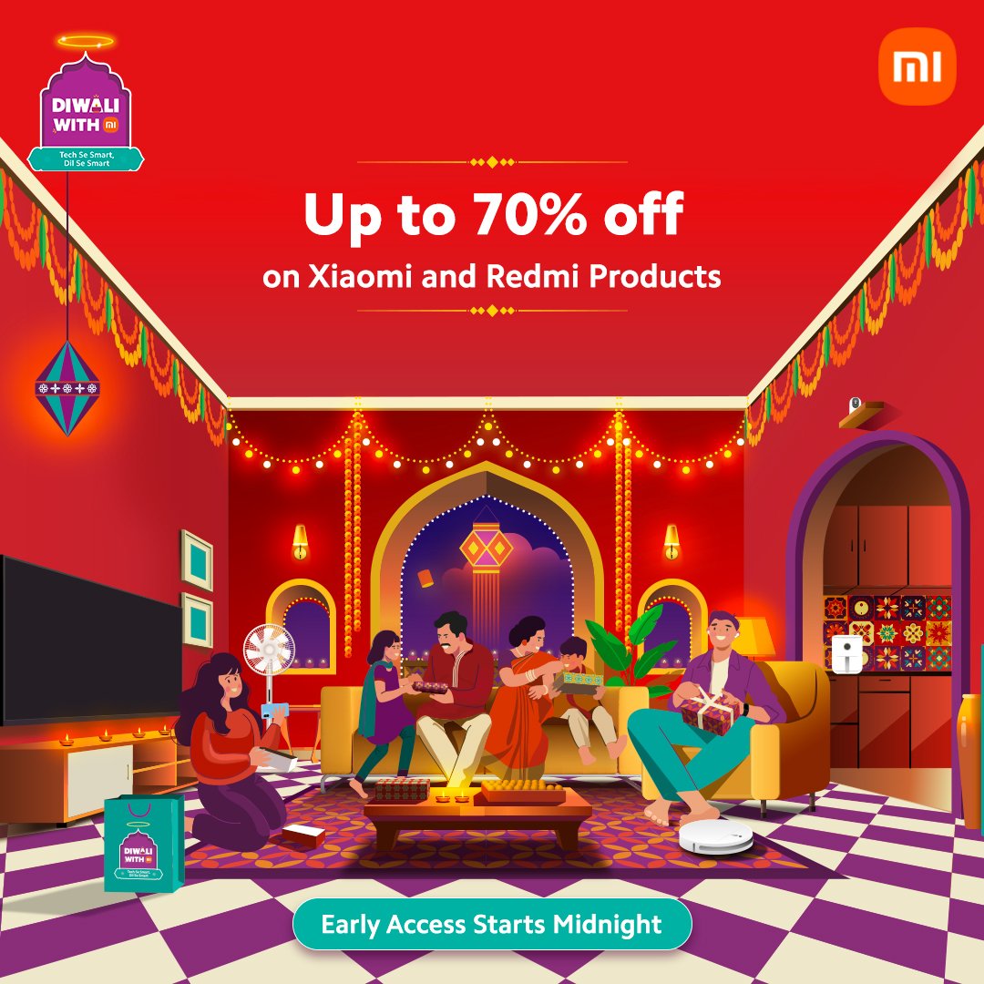 SnehaTainwala's tweet image. Make this Diwali unforgettable with #Xiaomi

Enjoy up to 70% off and elevate your lifestyle, becoming #TechSeSmartDilSeSmart.

Buy Now: bit.ly/DiwaliWithMi20…