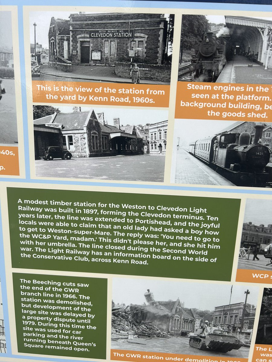 wheresw90458208's tweet photo. A story board showing a brief insight into #clevedon former rail lines and stations #beechingcuts @bordersbeeching https://t.co/HJaIxbseQt