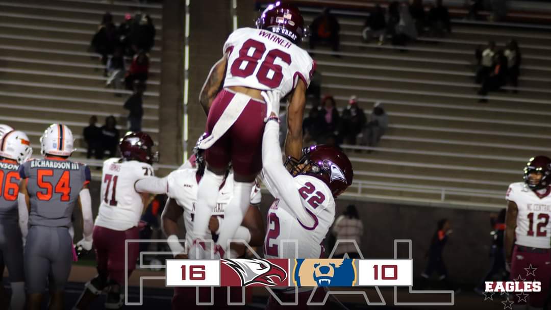 It's a GREAT DAY to be an EAGLE!!
Next up, South Carolina State University Thursday at home!! This game will be televised by ESPN!! 

Atlanta Celebration Bowl, we are coming for you !!! Fans, go ahead and reserve your rooms December 14-17 just in case!! WE ARE CLAIMING VICTORY!!