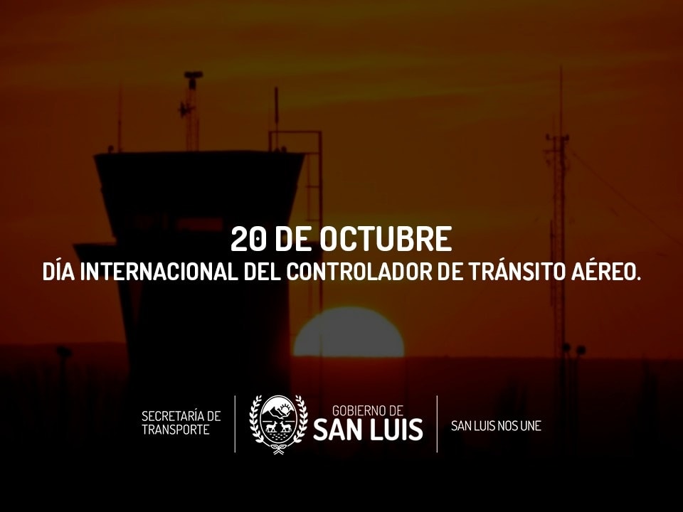 ✈Saludamos a todos los controladores/as de los Aeropuertos, en especial a los que se desempeñan en el Internacional del Valle del Conlara.

#FelizDía
#SomosTransporte