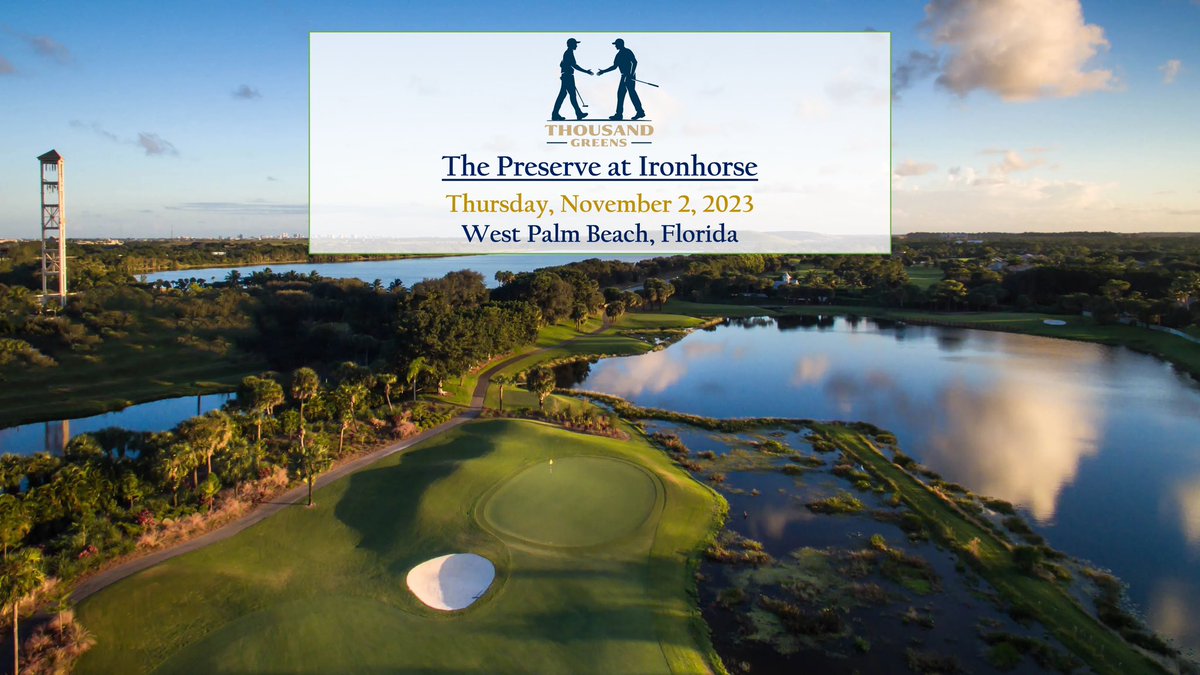 ThousandGreens's tweet photo. Get ready for a round of golf at the stunning Preserve at Ironhorse. Please join us on Thursday, November 2 in West Palm Beach, Florida. Click the link below to register!
 
#ThousandGreens #MyTG #GolfAnywhereFriendsEverywhere

https://t.co/jCoTM6NVGL https://t.co/E9htk9PcRo