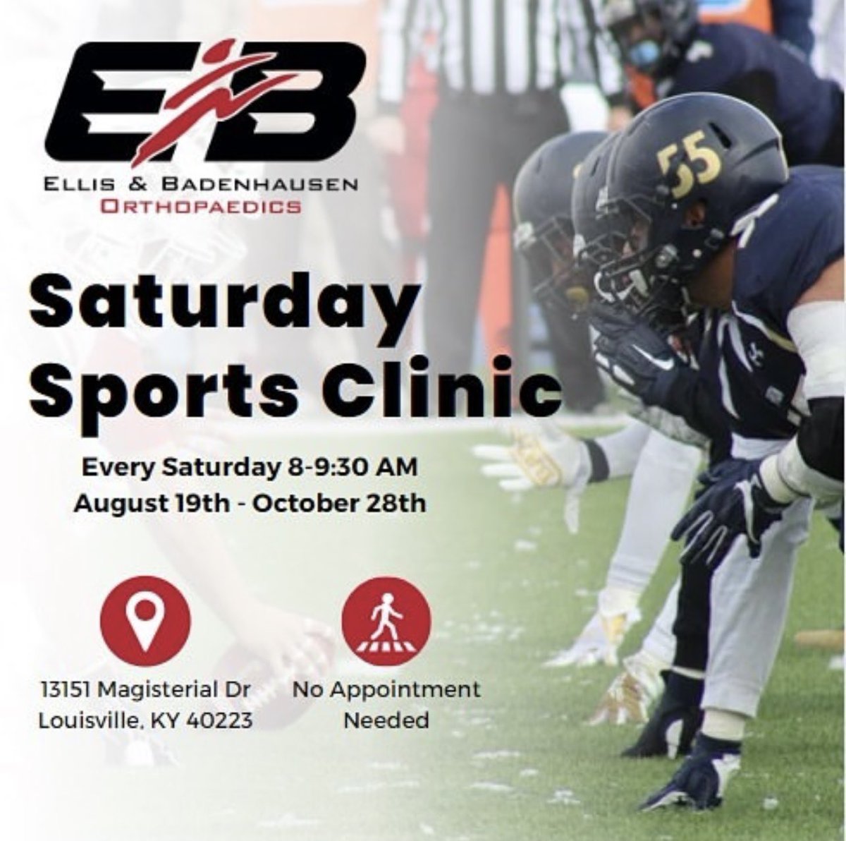 Our Saturday Sports Clinic is open to anyone having musculoskeletal issues. Stop by tomorrow morning anytime between 8-9:30am at our Eastpoint location.
