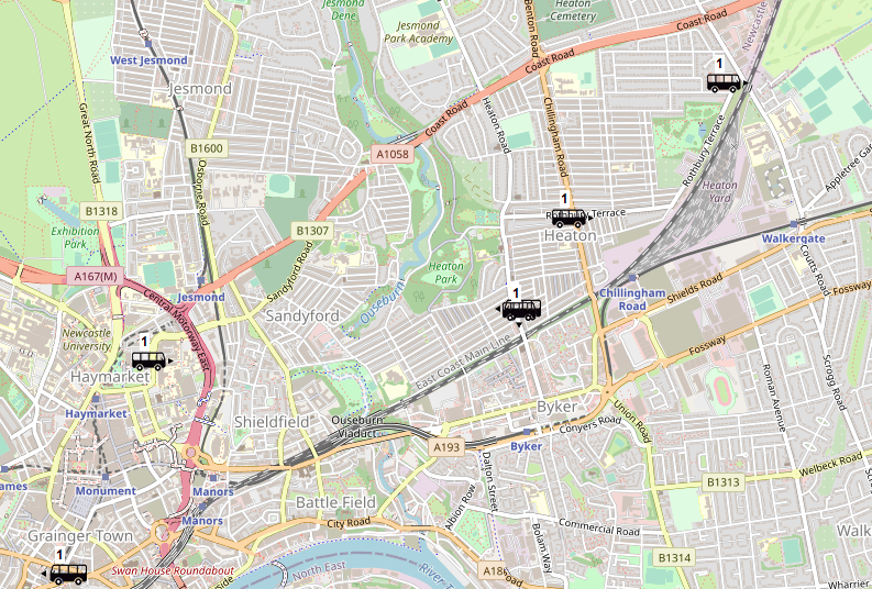 If you are having trouble getting about in the storm today our live bus map might come in handy. Now with filters so you can see just your route to find out where you bus currently is: sensors.spaceforheaton.com/bustracker