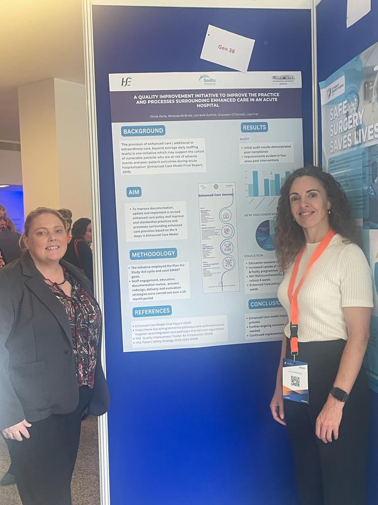 MagnetLUH's tweet photo. @OliviaHarte9 and Miranda McBride showcasing some of the work ongoing in #LUH focusing on #PatientSafety at #NPSO2023. Well done to everyone involved in this quality initiative. https://t.co/FNV8Ed4PlL