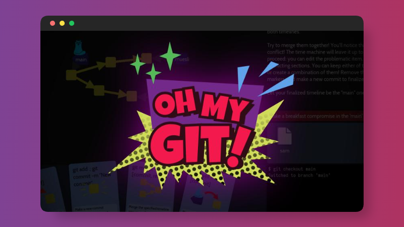 MoureDev's tweet photo. ¿Qué te parecería aprender Git mientras juegas?

Puedes descargar Oh My Git gratis para Windows, Mac y Linux.

Diviértete mientras aprendes a trabajar con los comandos del sistema de control de versiones más usado en todo el mundo. https://t.co/A9S27wmXGb