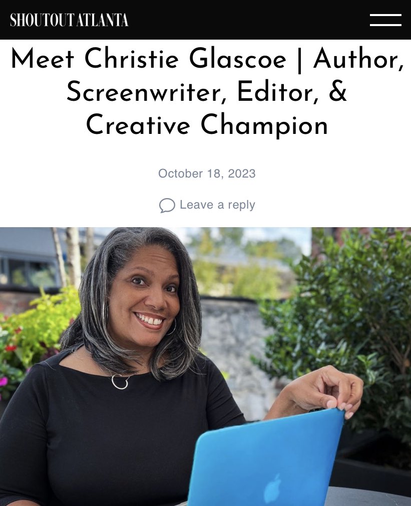 Want to know a little bit more about me, what I do, and my favorite spot in #ATL? Check out my feature in #ShoutoutAtlanta! 
shoutoutatlanta.com/meet-christie-…

#Atlanta #writer #WritingCommunity #doepicshit