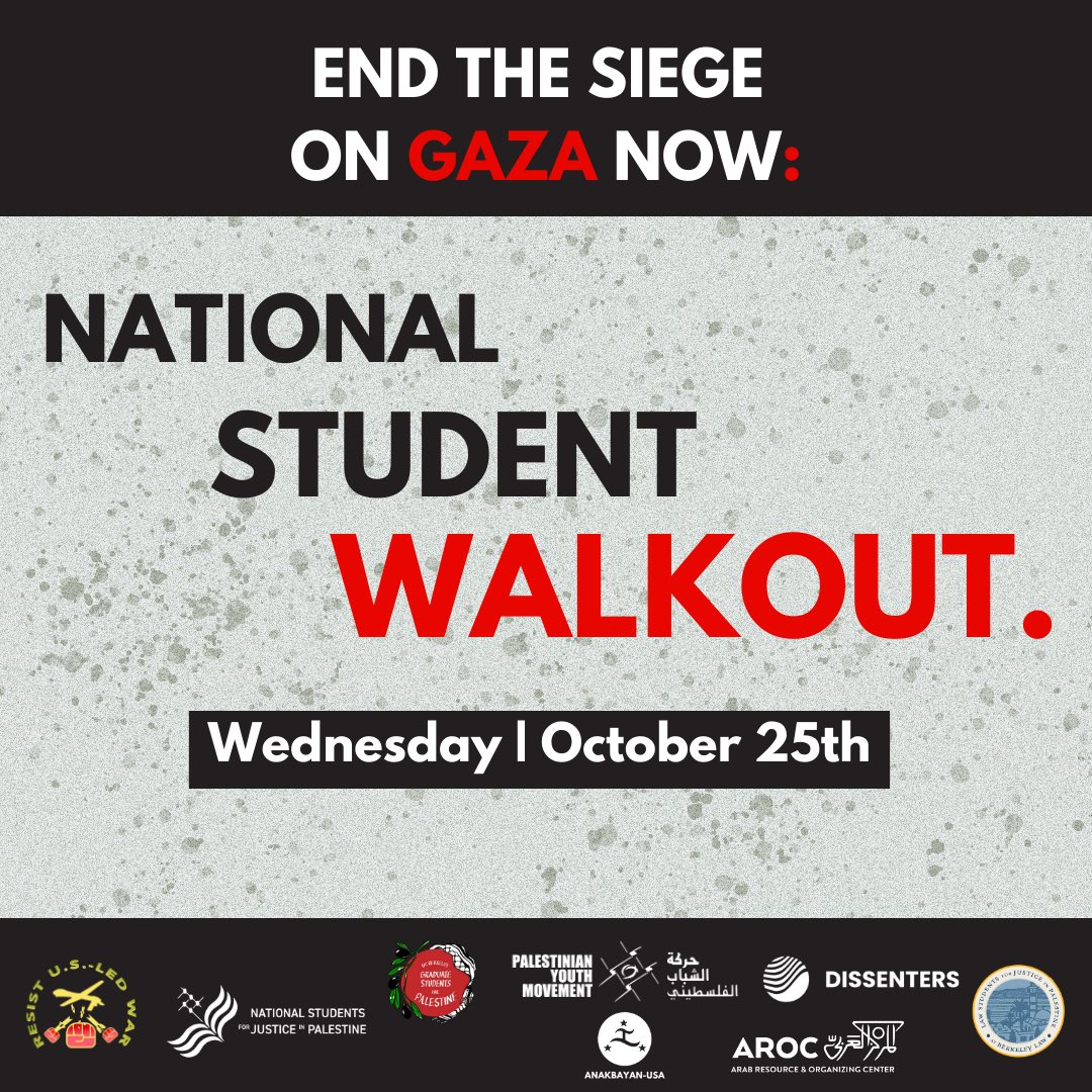 wearedissenters's tweet photo. ENOUGH IS ENOUGH. 

As young people we are not going to turn a blind eye to this genocide. Join us. Dissent. Let us know you’re walking out: 
https://t.co/73bRq0TVzt https://t.co/i8PzEuKTIY
