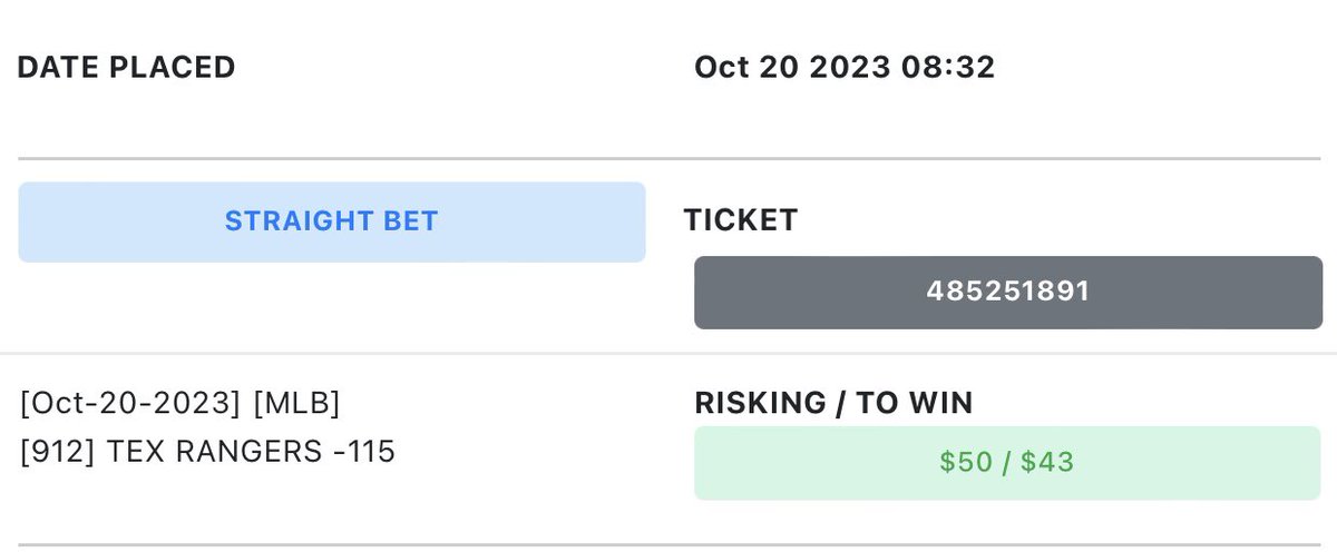 ChefJ22's tweet image. I have $50 on every Rangers game from here on out in the post-season…they’re never losing again🔮