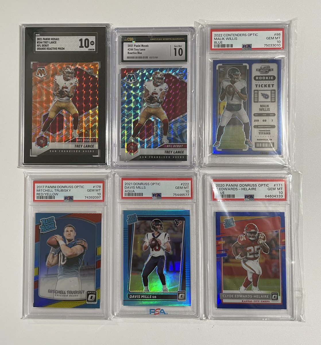 NFLCardFormula's tweet image. Friday Special! GEM MT’s $40/each

@sports_sell @HiveRetweets @TheHobby247 @HobbyRetweet_ @CardboardEchoes @ILOVECOLLECTIN1
@collectorconn19 @hobbyretweeters @Hobby_Connect @SportsCardHoby @CardHobbyRTs @CardsMotor @Nolacardtweets