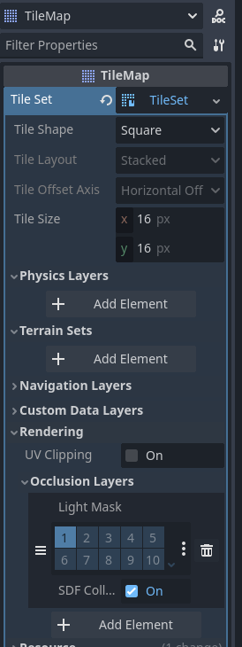 KyleTheCoder's tweet image. #GodotTips #GodotEngine - Did you know particle collisions for TileMaps in Godot are _dirt_ simple? All you have to do is turn on collisions for GPU particles (see images), add an occlusion rendering layer for your tileset, set the occlusion shape, and you&apos;re done.