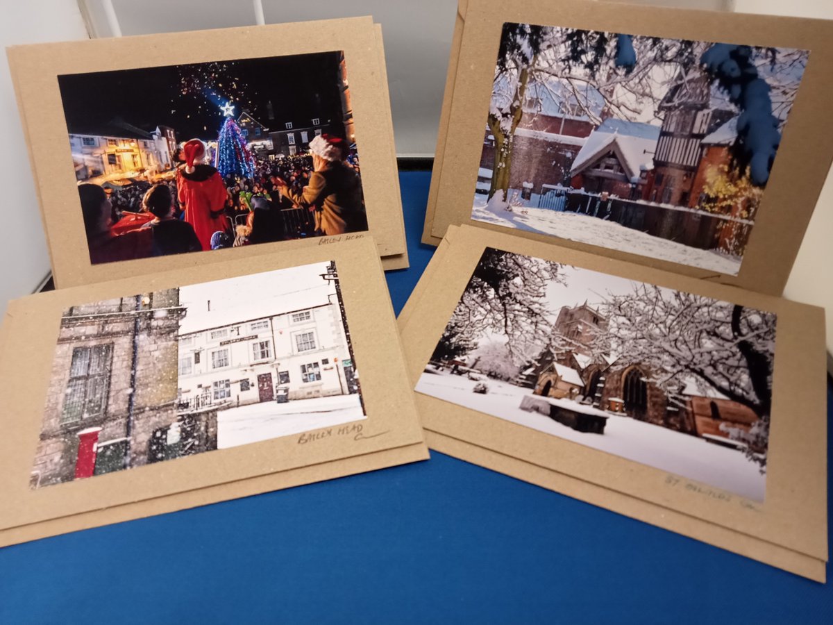 We have winter scene cards by Graham Mitchell for sale here at Oswestry TIC at Castle View. Open Wednesday, Friday and Saturday 10am to 3pm. visitoswestry.co.uk