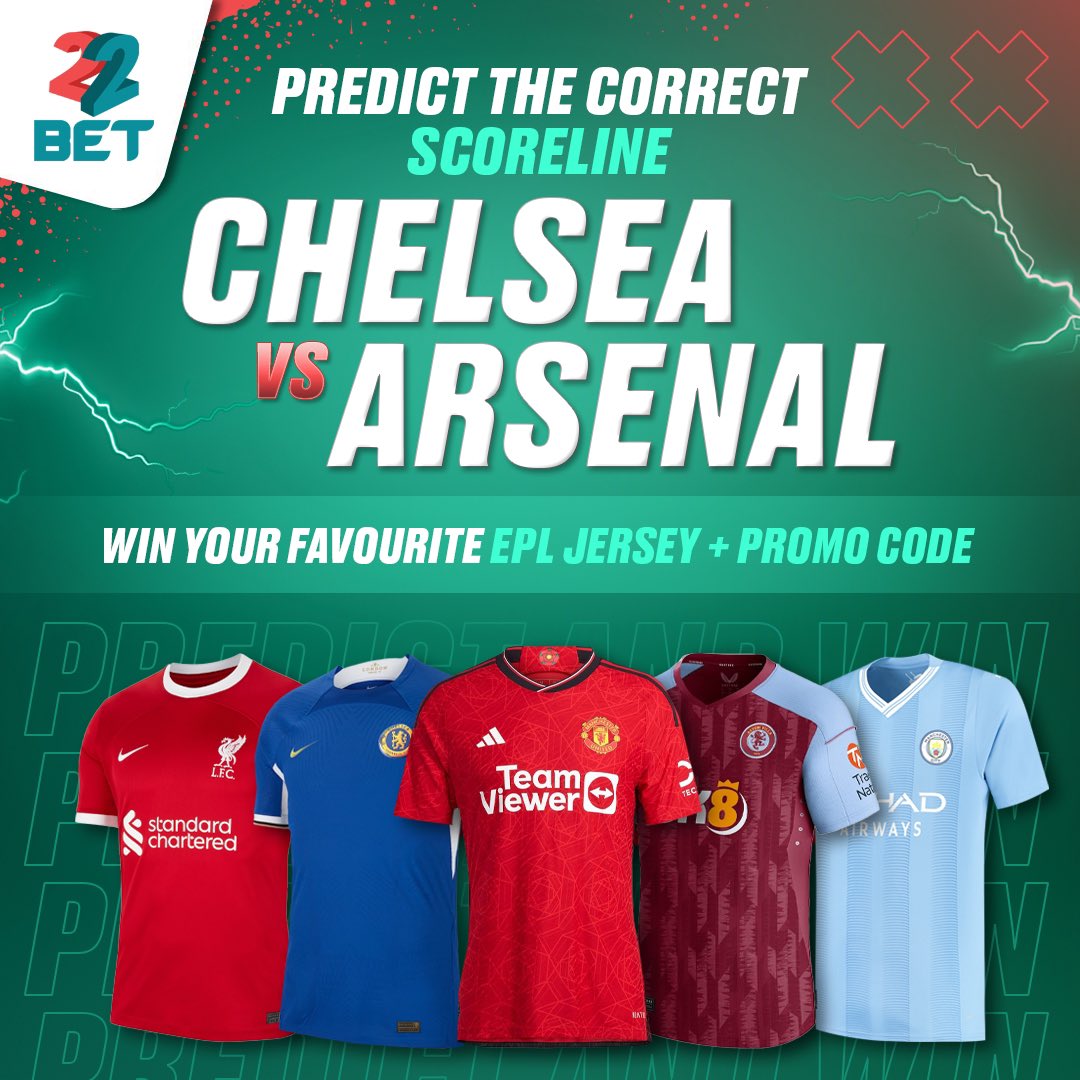 22betNaija's tweet photo. To participate:

1. You must Follow us on all our social media accounts 📲 (We go check oO)
2. Predict the winner with the exact scoreline in comment section, tag your friends, &amp; share the post
3. The first set of 5 correct replies with the highest engagement wins 🎖️ + Promo Code https://t.co/wxuEf7Bha7