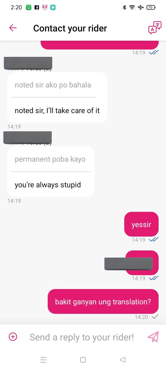 BasteSubaste's tweet photo. Two times ako nagpadeliver sa food panda today. GG yung translation nila. im laughing. https://t.co/G1iVQ15ooH