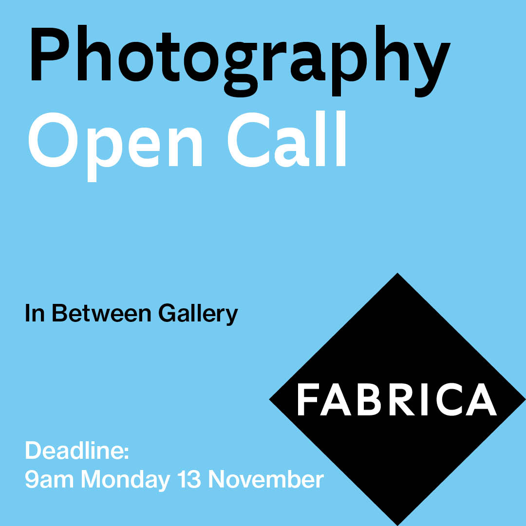 Open Call! Submit your photographic image for the #InBetweenGallery @FabricaGallery
Find out more: fabrica.org.uk/open-calls/in-…
In partnership with: @PhotoFringe and @JaneandJeremy
Deadline: 9am Mon 13 Nov 2023