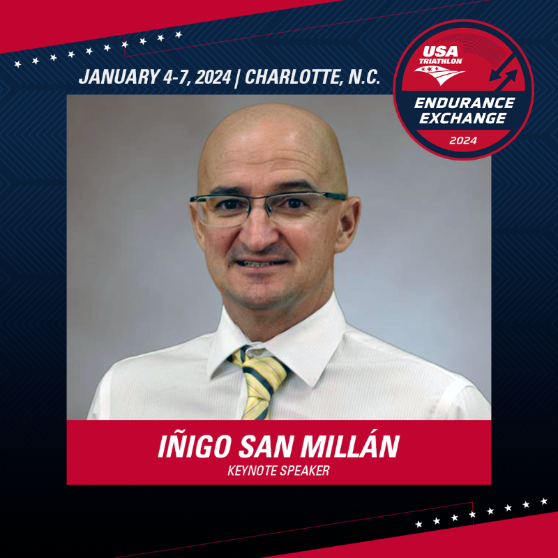 usatriathlon's tweet photo. USA Triathlon is excited to welcome Dr. Iñigo San Millán as our keynote speaker for 2024 Endurance Exchange 🙌

Discover how @doctorinigo is revolutionizing endurance training as well as our wide range of sessions and workshops designed specifically for coaches like you!