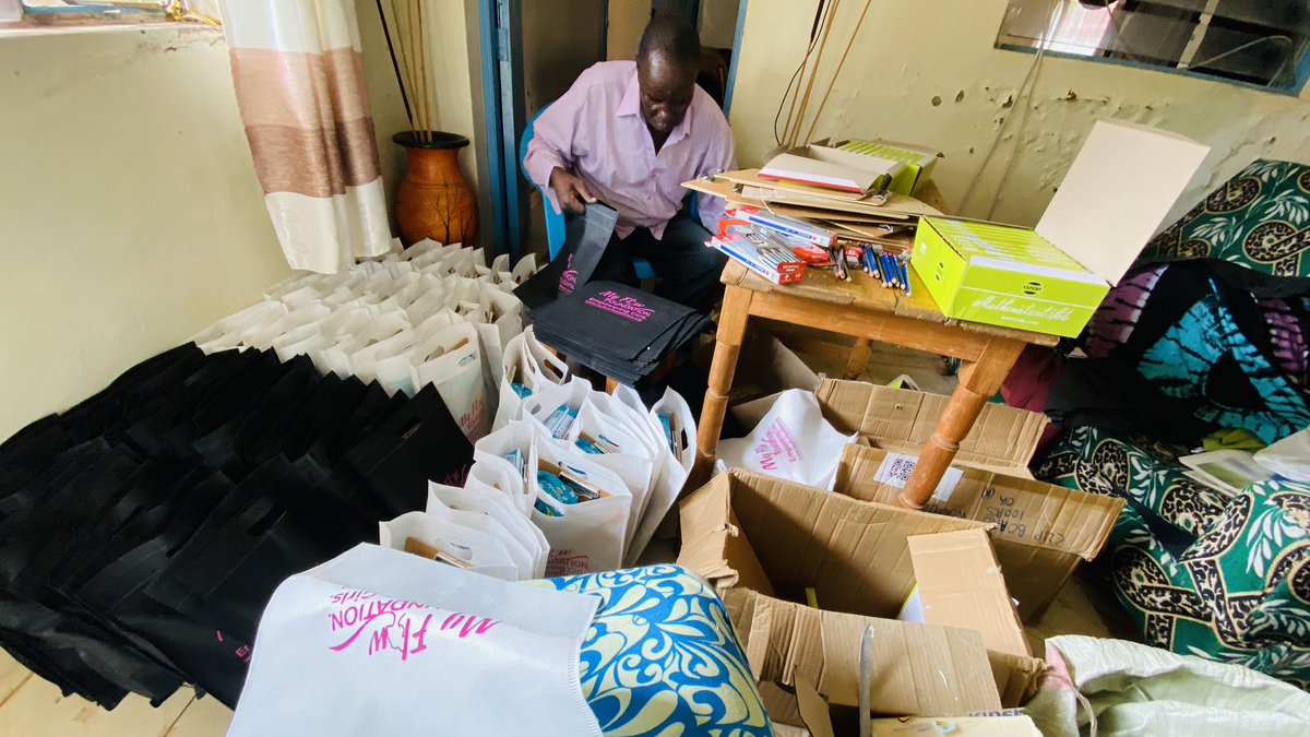The fact that Mwalimu and I can have à tête-à-tête over life and have a good laugh while at it means a lot. I arrived and started packing the packs, he requested if he can assist and then he pulled a chair and he packed all 55packs for the boys. In todays episode about labor