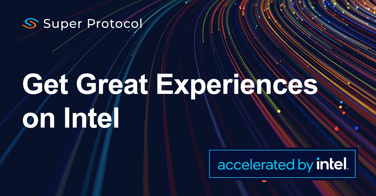 super__protocol's tweet image. Exciting news, Super Protocol community! 🚀

As part of our #partnership with @intel, we&apos;ve proudly earned the &apos;Accelerated by Intel®&apos; badge!

This distinction goes beyond just a title; it reflects our commitment to leveraging the power of Intel® CPUs and integrating with crucial…