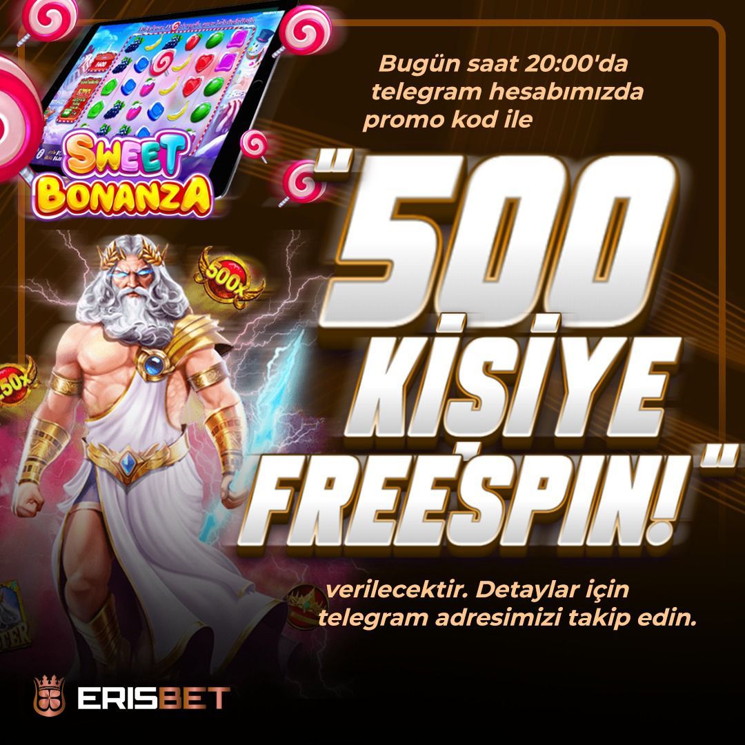 📢ERİSBET'TEN SÜPRİZ FREESPİN ETKİNLİĞİ! 💥

⏰ BUGÜN 20:00'DA TELEGRAM HESABIMIZDAN PROMO KOD İLE 500 KİŞİYE ÜCRETSİZ 50 FREESPİN DAĞITILACAKTIR!

🏆 BU FIRSATI KAÇIRMAK İSTEMİYORSAN TELEGRAM KANALIMIZI TAKİP ETMEYİ UNUTMA! 🏆

👉🏼TELEGRAM:  t.me/erisbetting