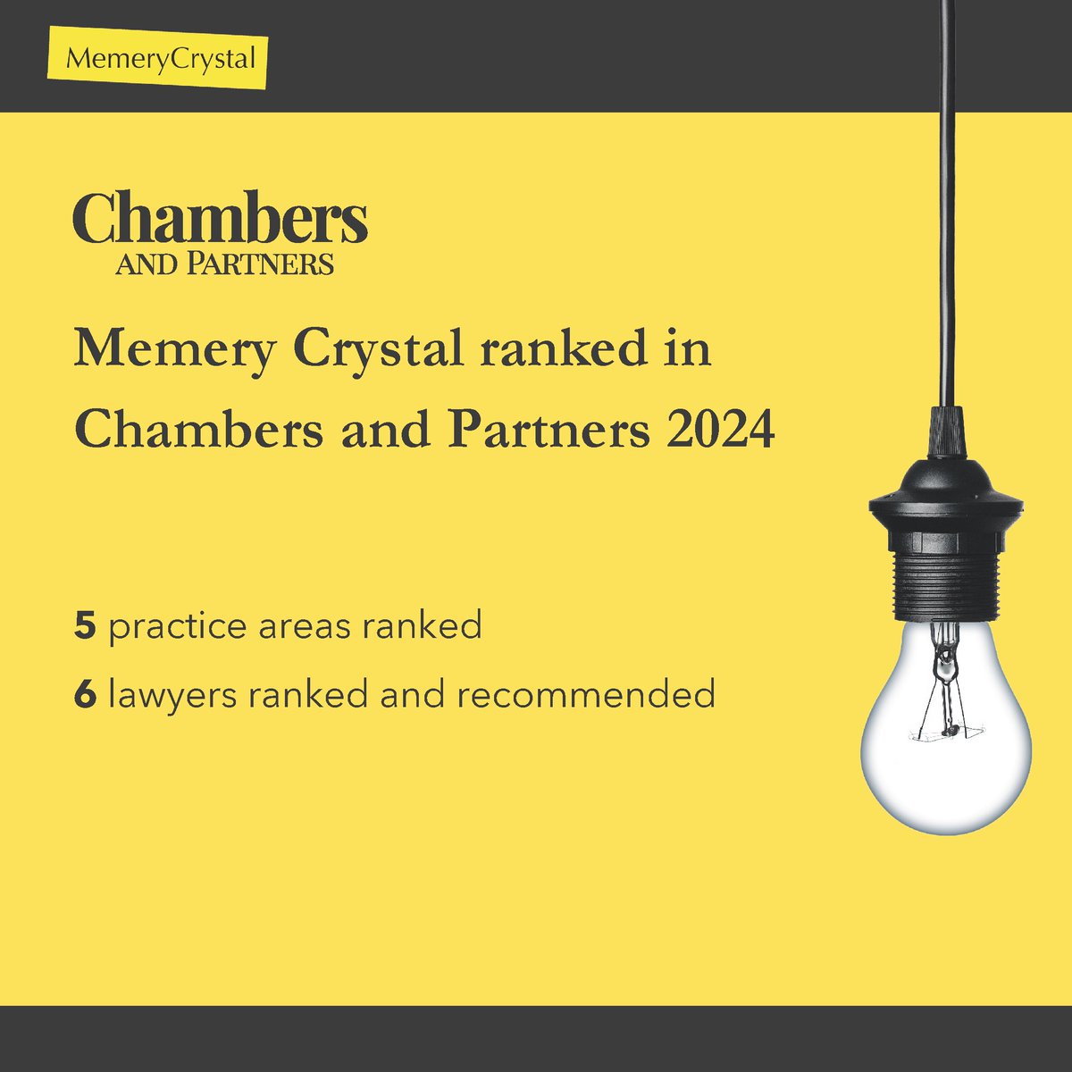 We are delighted to have again been recognised in the <a href="/ChambersGuides/">Chambers and Partners</a> 2024.

This year we have been ranked in five practice areas in total with six lawyers ranked individually. 

Read more here: tinyurl.com/mvjzaapu
 
#ECM #RealEstate #IP #Gaming #Mining #Construction
