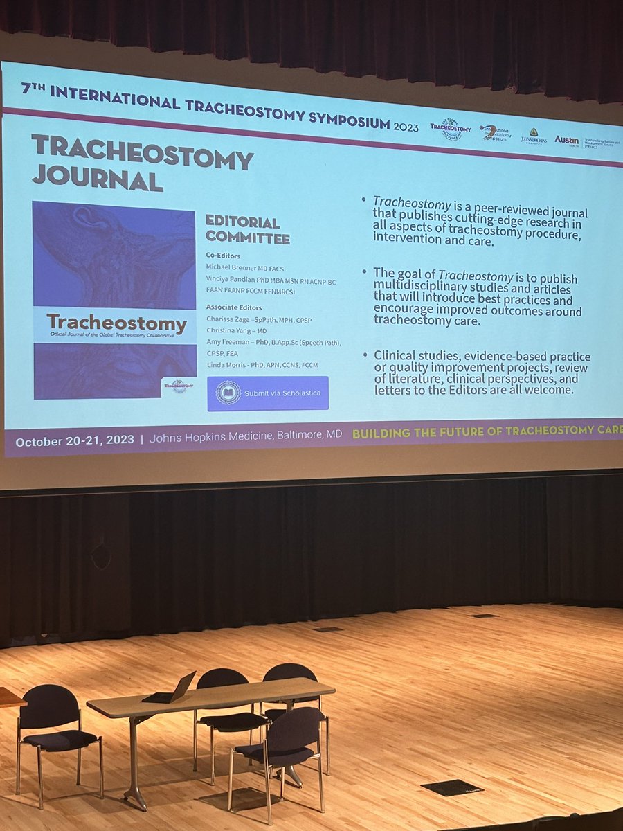 Launch of Journal of #Tracheostomy: official journal of the @global_gtc announced at #ITS2023.