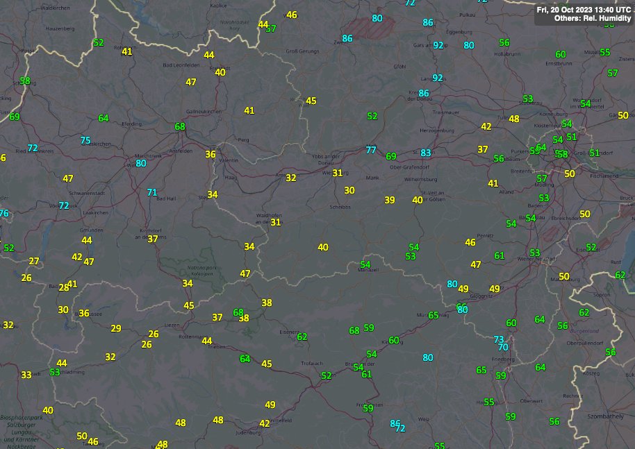 Der Föhn hat es nun bis zur Donau geschafft, Enns, Amstetten, Wieselburg.... das sieht man sicher nicht oft!