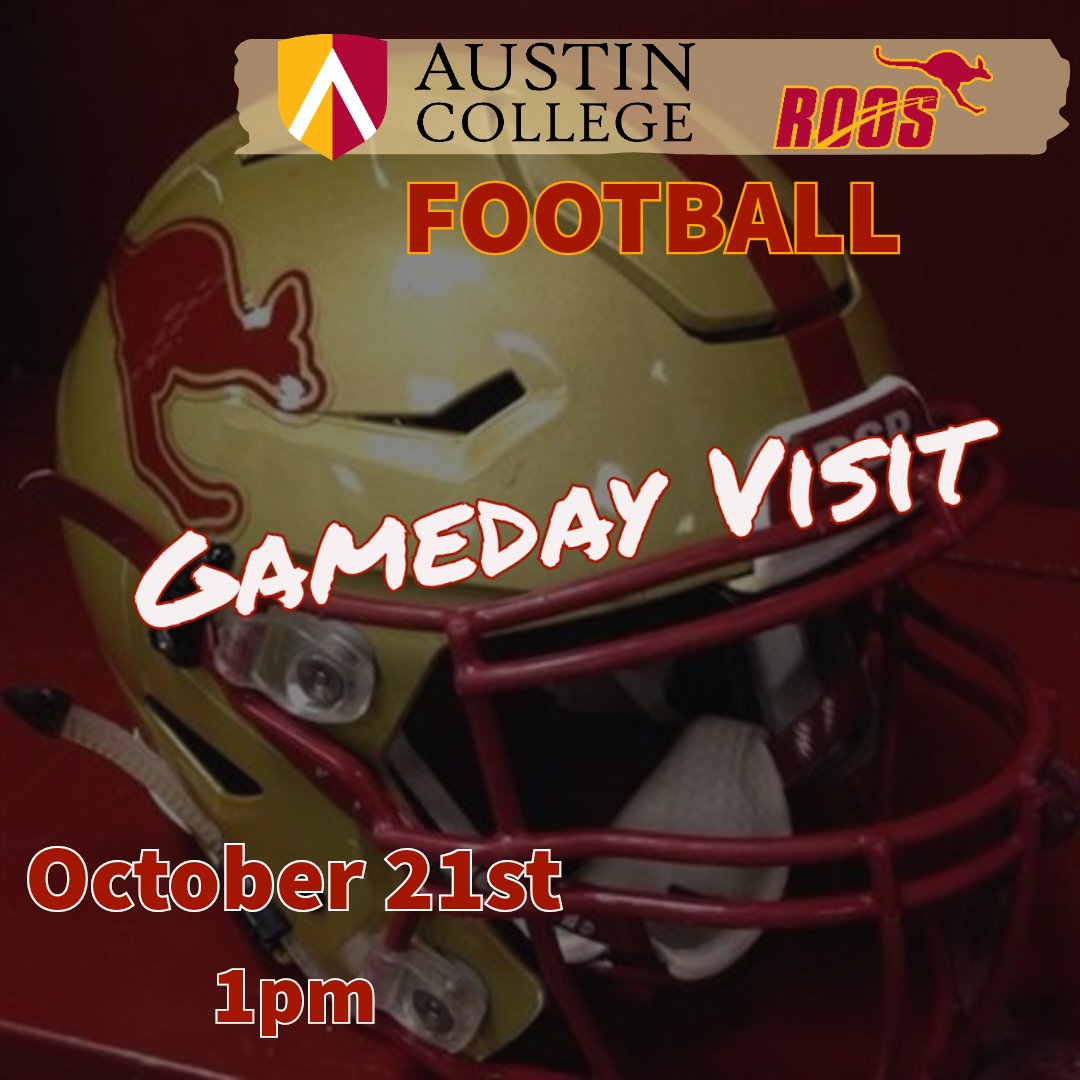 Thanks <a href="/CoachBradleyOh/">Coach_Bradley Oh</a> for the invite. Excited to head up to Sherman tomorrow to check out some <a href="/RoosFootball/">Austin College ’Roos Football</a> 

<a href="/HHS_Coyote_FB/">Heritage Coyote Football</a> <a href="/HHSRecruiting/">HHS Recruiting</a> <a href="/KennethGilchr11/">Kenneth Gilchrist</a> <a href="/CoachSwet/">Coach Swet</a>