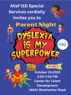 <a href="/AliefISD/">Alief ISD</a> Families of students with Dyslexia, you are invited! #DyslexiaAwareness #AliefProud