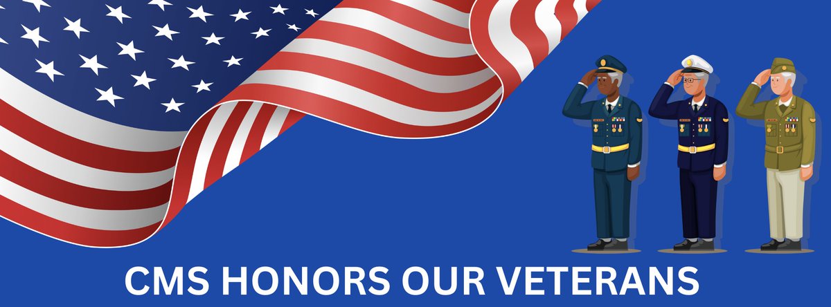 cms_dragonsPTA's tweet photo. CMS will have its annual Veterans Day Assembly on Friday, November 10th at 9:00 am. We are asking our students to invite their family members who are Veterans or Active Duty to join them for this very special program and reception. Please RSVP: https://t.co/gD1UyvGIXa https://t.co/cPwcDm3RSN