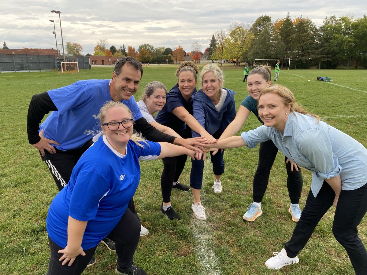 Staff team is looking good at BPS staff vs students soccer!