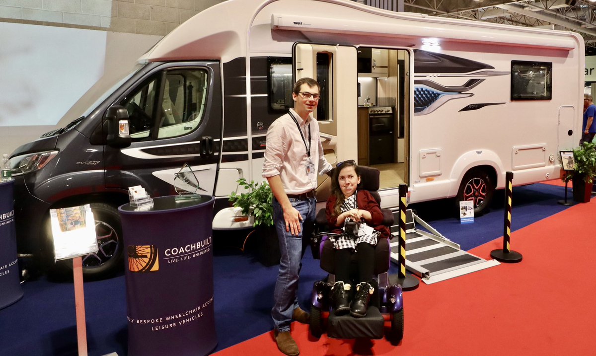 Heading into the @NECCaravanShow this weekend? 🚐 Don’t forget to pop by @Coachbuilt in hall 6! They make wheelchair accessible caravans, motorhomes and camper vans. The ingenuity alone is worth seeing! 😁 #AccessibleAdventures