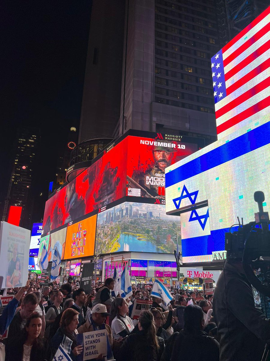 Times Square, New York City. 🇮🇱🇺🇸 #StandWithIsrael