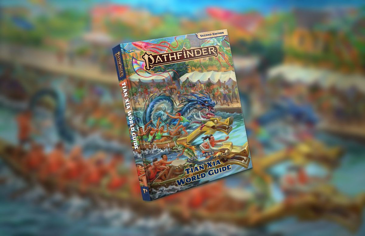 paizo's tweet photo. Did you miss our Lost Omens stream featuring Tian Xia? No worries! We've got a recap blog, with the art, lore, spoilers, and reveals all wrapped up in a nice little package. 
https://t.co/Ww05lt1kYS 
#rpg #ttrpg #pathfinder #pathfinder2e #rpgs #ttrpgs #games #fantasy #roleplay https://t.co/pLPOg9kNkv