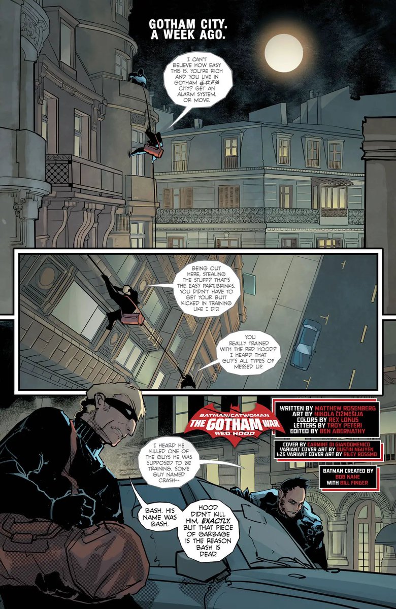 Batman / Catwoman: The Gotham War – Red Hood #2
PREVIEWS!
Team RED:
Cover by @DIGIANDOMENIC73
Written by @AshcanPress
colors by @RexLokus
Edited by @Ben_Abernathy
And lines by me!
1/2