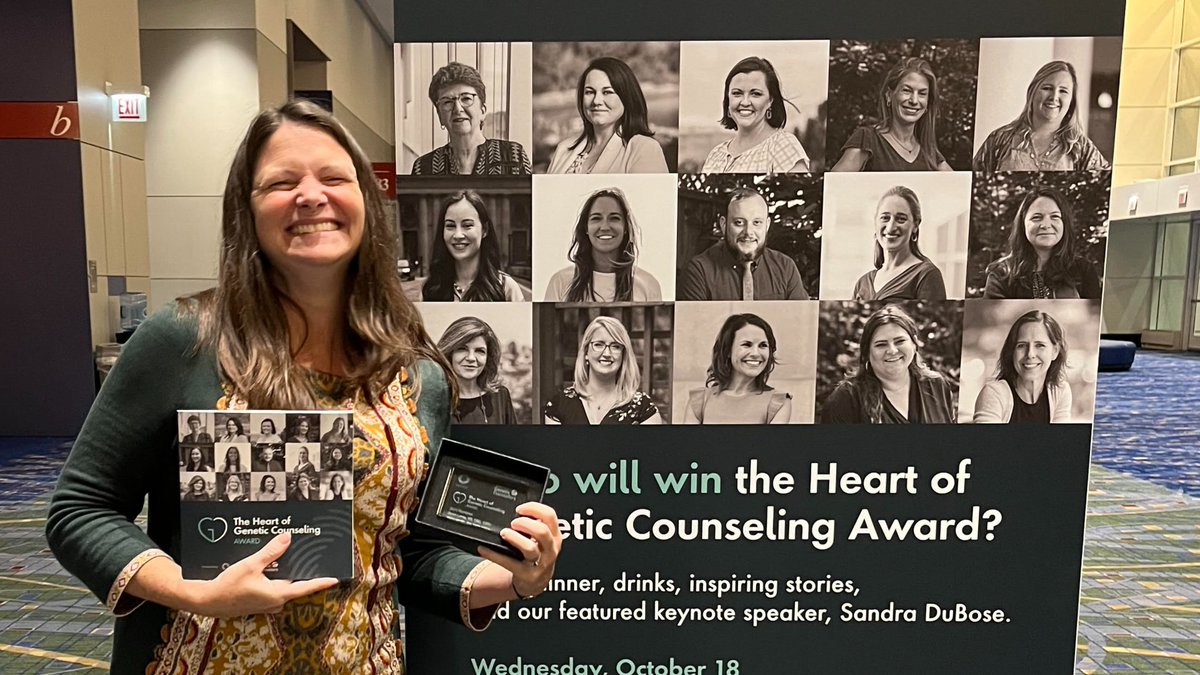 At #NSGC23 this week, Dawn Laney was honored as a nominee for the 2023 Heart of Genetic Counseling Award - a tribute to distinguished genetic counselors who provide exceptional and irreplaceable care to families dealing with major health challenges.
