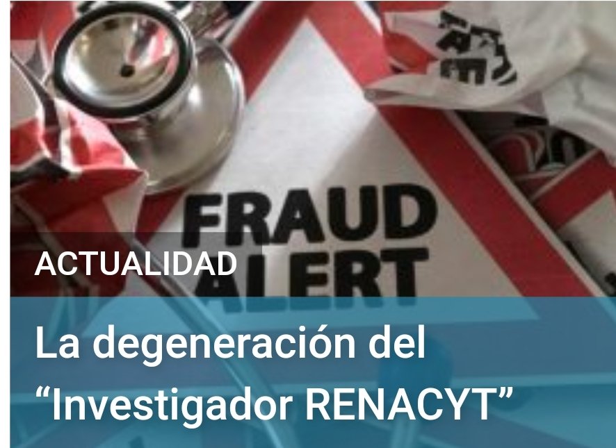 Felicitaciones a las universidades que están tomando acciones para identificar y sancionar las malas prácticas en las publicaciones científicas. Debemos, con el apoyo de la comunidad, limpiar #Renacyt y la CTI de malos elementos. Update: cientificos.pe/?p=8197
