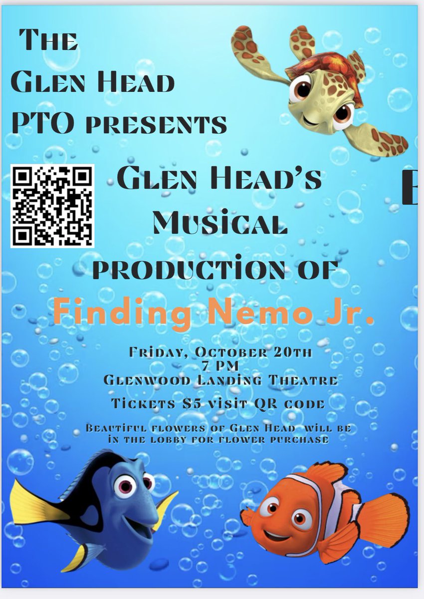 Today’s the day! Come see Finding Nemo! These students are so talented and have worked so hard! ❤️🐟🐠🐡 <a href="/SHELLNORTHSHORE/">North Shore CSD</a> <a href="/NSArts1/">North Shore Fine & Performing Arts</a>