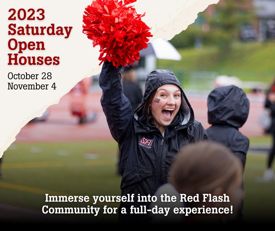 SaintFrancisPA's tweet photo. Whether you're a high school senior or a transfer student, we're excited to show you what makes Saint Francis University so special! Reserve your spot today at https://t.co/zJ57YJ8KA8. #BecomeThatSomeone ⚡️ https://t.co/TZX3GobnNg