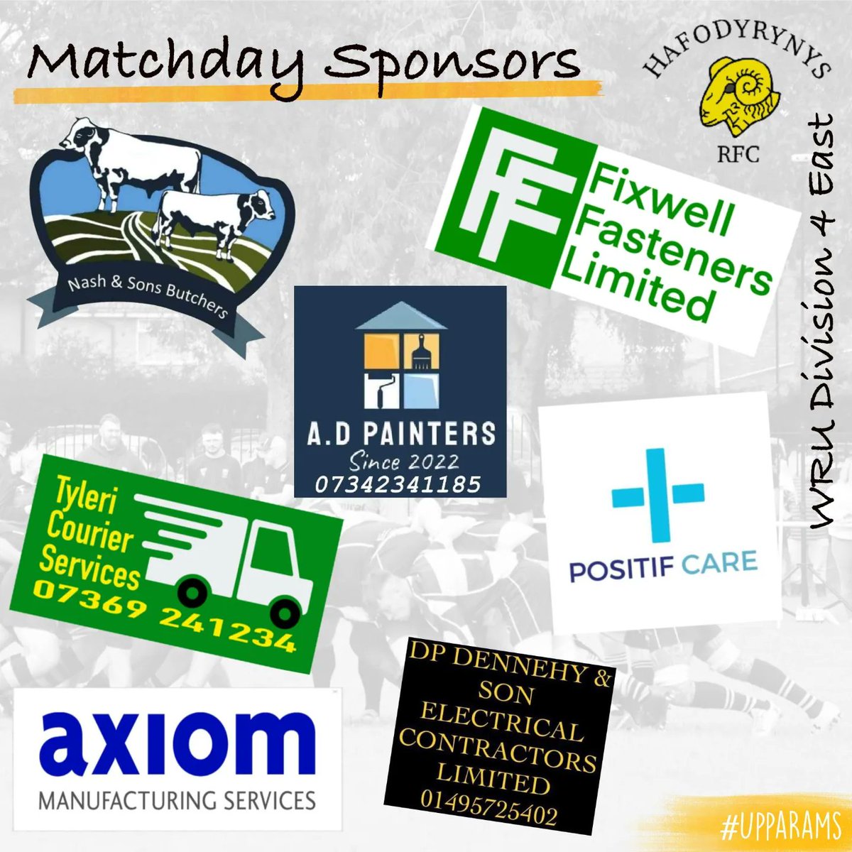 HafodyrynysRFC's tweet photo. Your game Day squad has been announced for tomorrow's clash with Blackwood Stars RFC 

Come and support the rams at Home on the welfare for a 2:30 kick off!

Thank you as always to the amazing growing list of matchday sponsors your support is much appreciated!

#UppaRams https://t.co/KMi4wOujPm