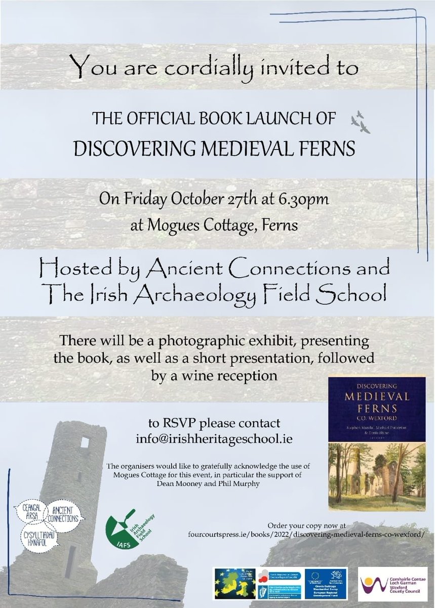 Delighted to receive a copy of the new  'Discovering Medieval Ferns' in the post today and to have been able to contribute to this research. A fitting legacy for the Ancient Connections Project @IrishArchaeo <a href="/AncientConnect1/">Ancient Connections</a> <a href="/wexfordcoco/">Wexford County Council</a>