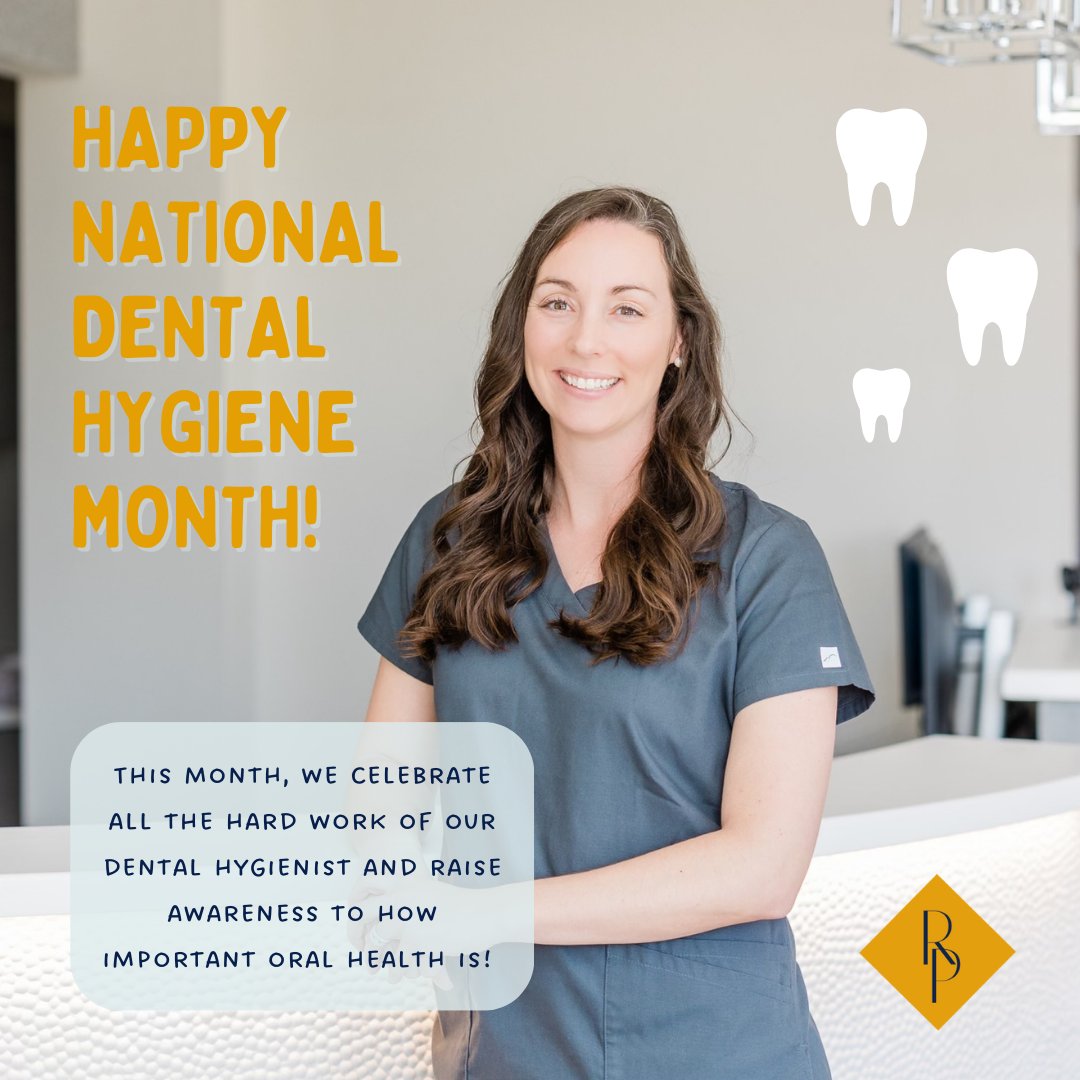 RPDentalStudio's tweet photo. Smiles are our passion, and October is the perfect month to celebrate all the dedicated dental hygienists who help keep them healthy and bright. 🦷💙 Happy Dental Hygienist Month to our amazing hygienist, Chelsea! #DentalHygienistMonth https://t.co/1bSnK1kd3Y