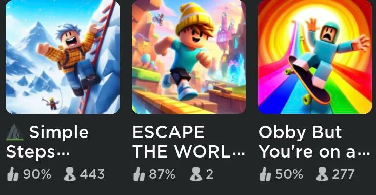 DevNews_Roblox's tweet image. Roblox&apos;s latest issue is AI generated thumbnails being used for Roblox games. This isn&apos;t only sad for thumbnail artists since this is their job, this will also affect the clickbait of Roblox games.
Numbers skyrocketed since they put up a AI thumnail.

shorturl.at/hjsR2