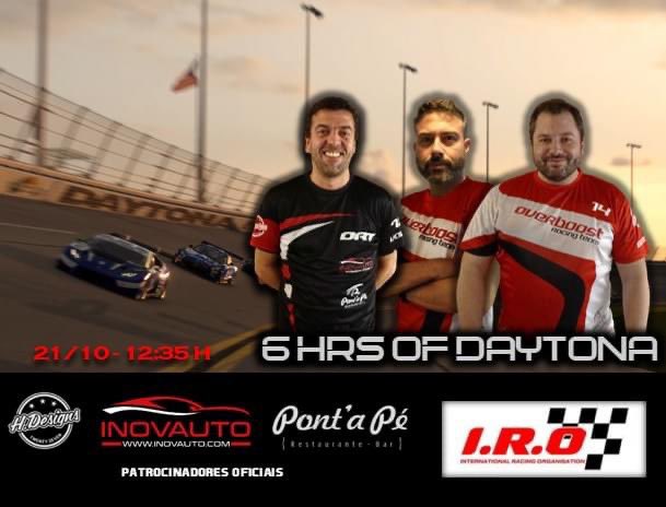 Let´s GO!!!

Iremos estar presentes nas 6 horas de DAYTONA organizado pela Internacional Racing Organisation

Pilotos: ValsaLenta, Kings e g0mes

LIVE Sábado (21/10) pelas 12:35H

Stint 1: youtube.com/watch?v=87qDQN…
Stint 2: youtube.com/watch?v=PFnuz0…
Stint 3: youtube.com/watch?v=-H2y-T…