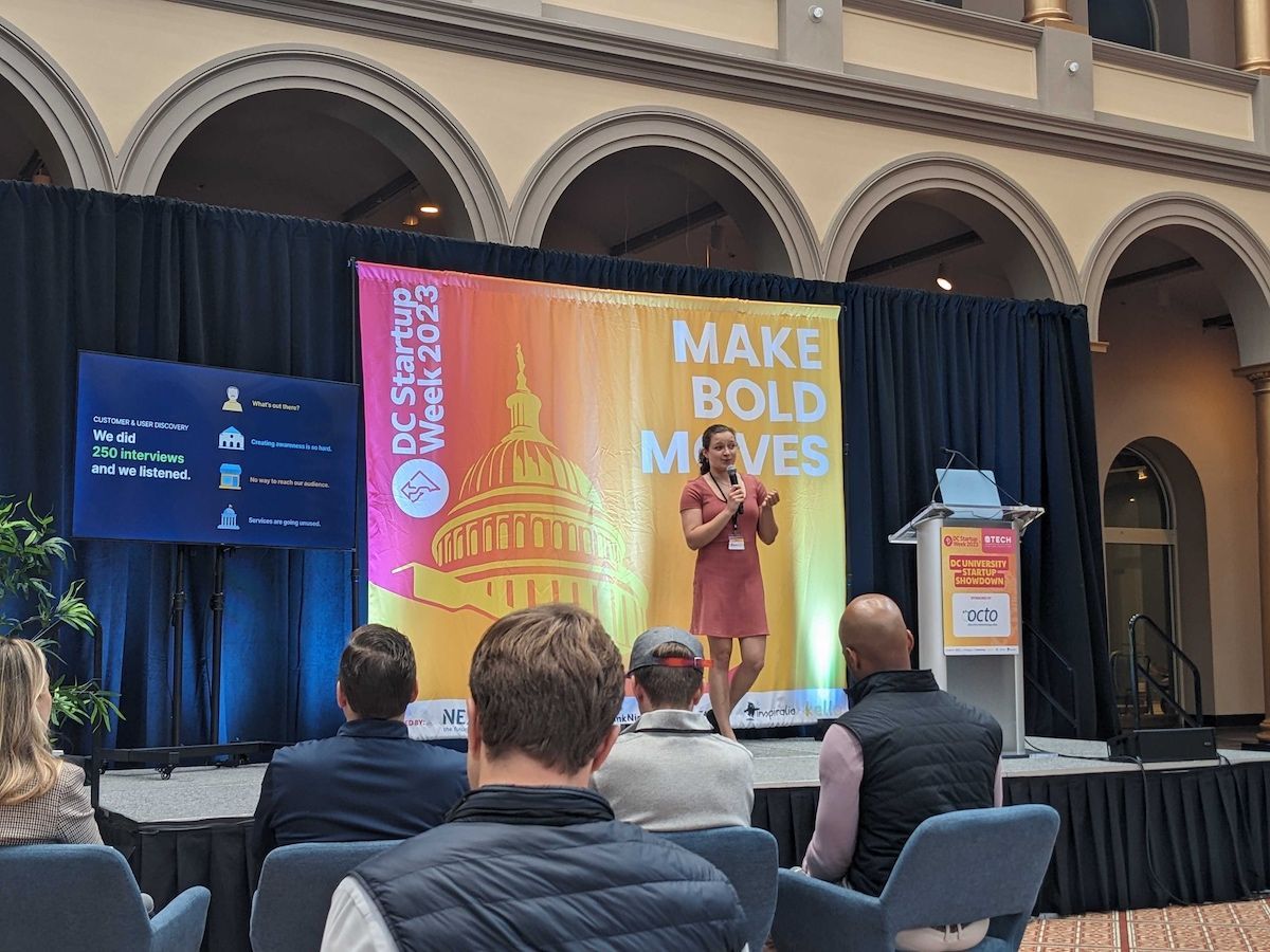 TechnicallyDC's tweet photo. This @UofMaryland entrepreneur won @DCstartupweek's student pitch competition https://t.co/3Ib08Fh3cb #DCStartupWeek https://t.co/Mea9KEXxyJ