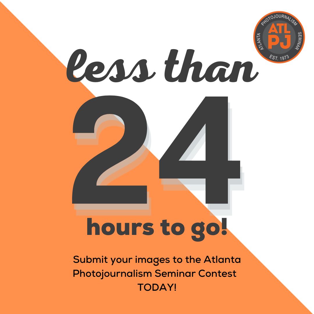 Deadline to submit entries for the #ATLPJ photo and video contest is tomorrow, Oct. 12, @ 12PM (noon). Don't delay! Submit your images today! photojournalism.org/contest-inform…