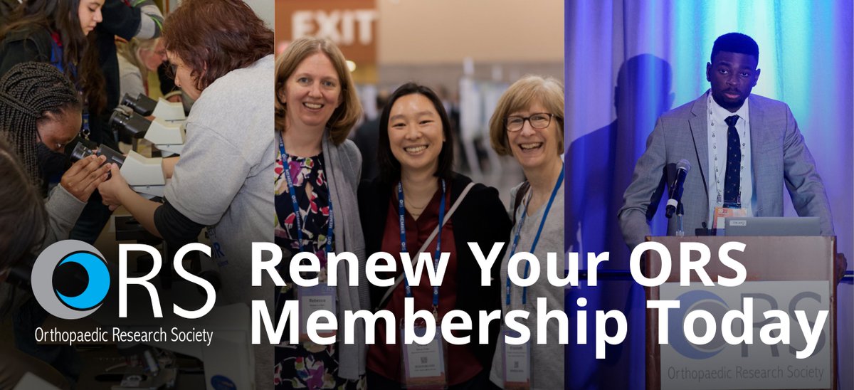 Continue to take advantage of all the benefits that come from being a part of ORS, your global #orthopaedic research community! 🤝 Network with Multidisciplinary Researchers 📚 A Chance for Publication 🎤 Speaking Opportunities...and more! Renew today: bit.ly/468UMI0