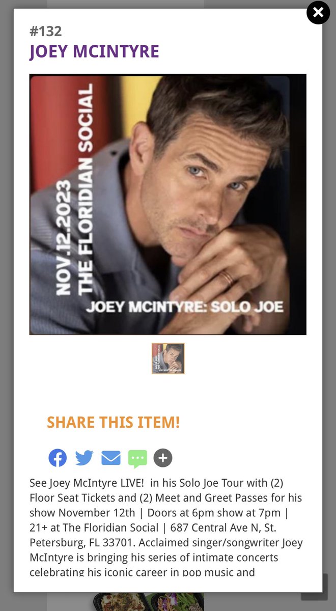 qtego.us/qlink/neighbor… Scroll down to Item 132 for Tix and Meet and Greet to my St Pete show- for an amazing cause: getting meals to the elderly!!! 🙏🙏🙏