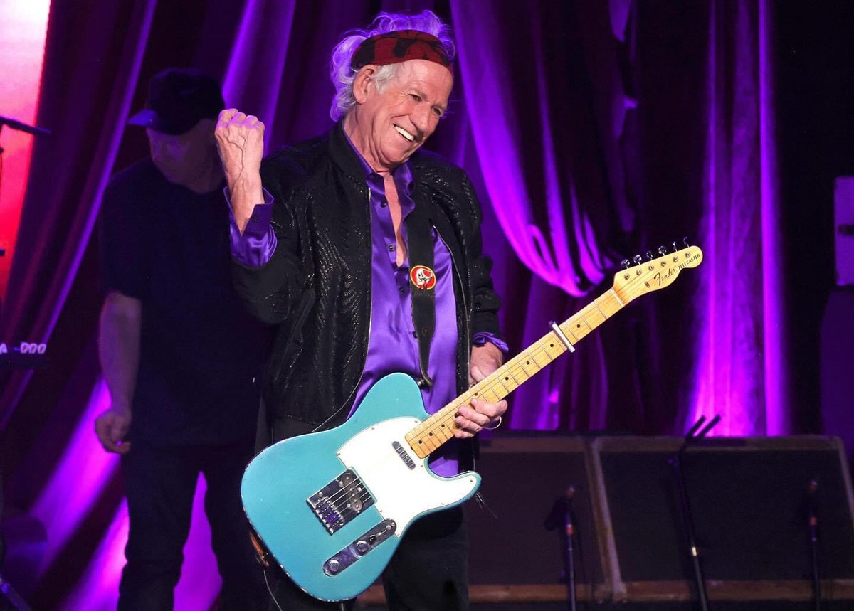 KR at the Stones’ pop up gig last night in NYC #HackneyDiamonds #RollingStones