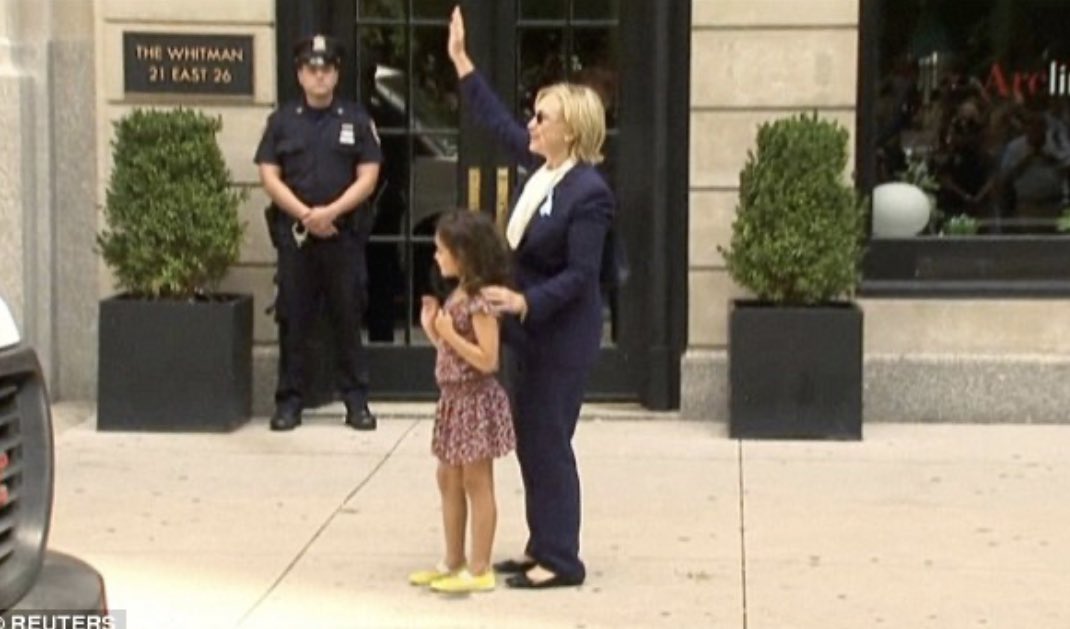 Remember on September 11 in 2016, Hillary Clinton appeared to have a seizure at a 9/11 memorial and her security team proceeded to toss her in a van like a piece of meat? Later she reappeared from Chelsea Clinton’s apartment magically looking younger, several pounds slimmer and